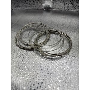 Silver Bangle Slinky Bracelet Womens Sparkle Finish New York Boutique Purchase